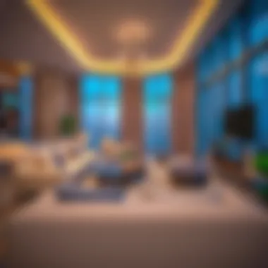 Luxurious interior of a penthouse in Address Sky View Dubai