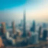 Aerial View of Dubai's Skyline An aerial view of Dubai's skyline featuring Al Azizi Construction projects