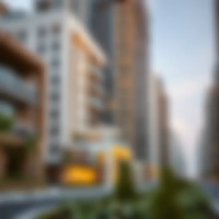 A modern residential development by Al Azizi Construction in an urban setting