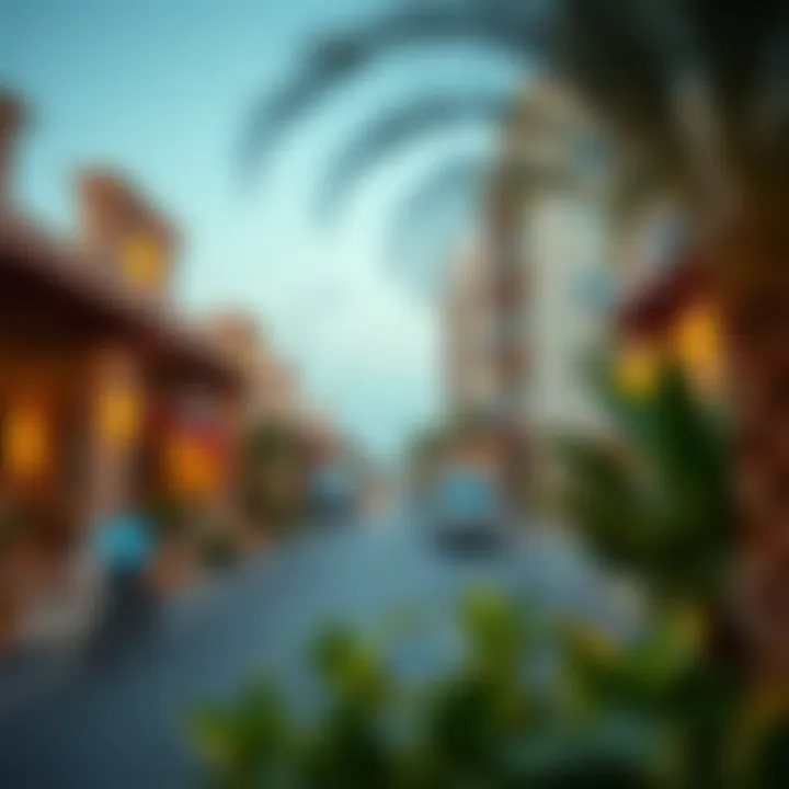 Community area surrounding Al Ghadeer Hotel Apartment highlighting local attractions