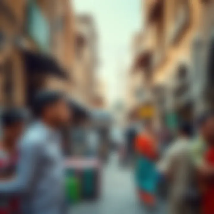 Local Culture in Al Ghubaiba Vibrant market scene in Al Ghubaiba highlighting local culture