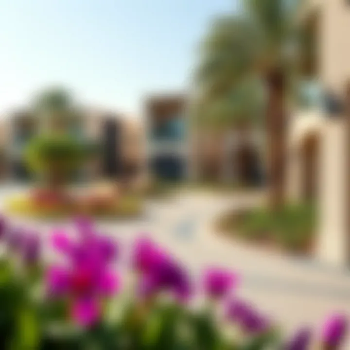 Vibrant community spaces and landscaping in Al Gurm Phase 2