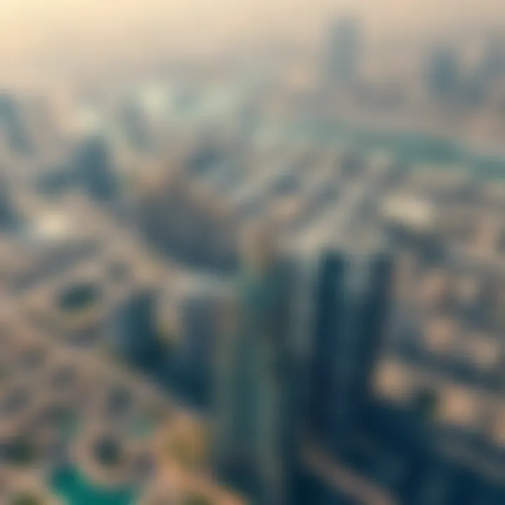 Aerial Overview of Al Habtoor Developments Aerial view showcasing Al Habtoor's iconic developments in Dubai