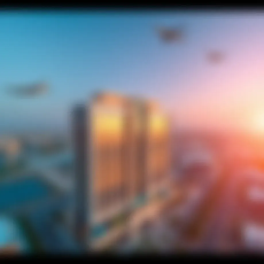 Aerial view of Al Hail Business Centre showcasing its architectural elegance