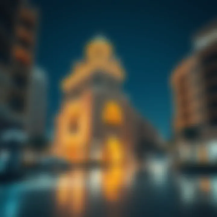 Architectural details of Al Khail Gate buildings