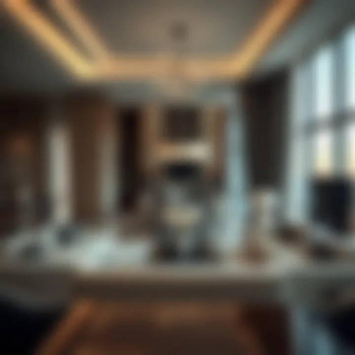 Luxurious interior of a living space within Al Reef Tower 1, highlighting modern amenities