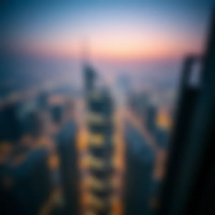 Panoramic view from the top of Al Reef Tower 1, illustrating the breathtaking cityscape of Dubai