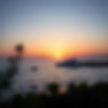 Sunset view over the waters surrounding Al Sinniyah Island