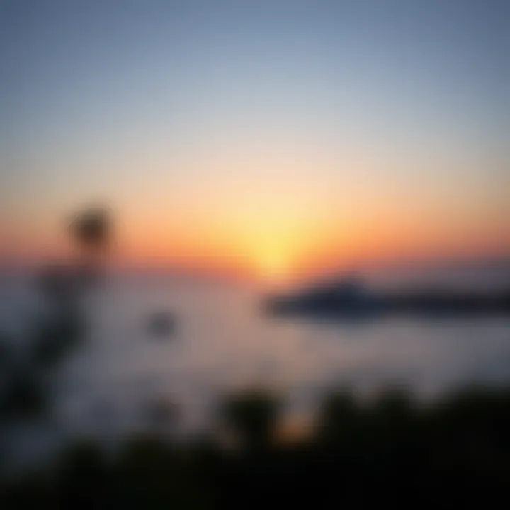 Sunset view over the waters surrounding Al Sinniyah Island