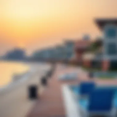 Luxurious beachfront on Aldar Yas Island with vibrant recreational spaces