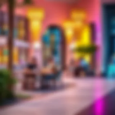 Vibrant lifestyle scene in Aldar Yas Island featuring leisure and entertainment