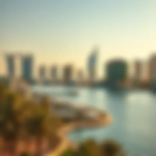 Breathtaking skyline of Aldar Yas Island showcasing modern architecture