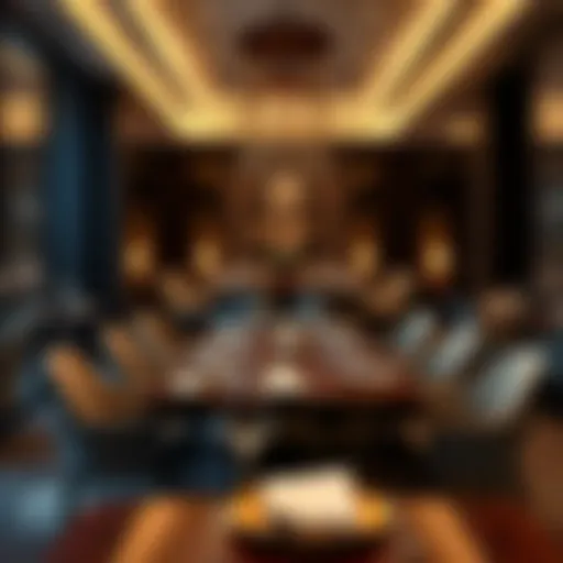 Elegant dining setup at a high-end restaurant