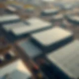 Aerial view of Al Quoz showcasing warehouse facilities