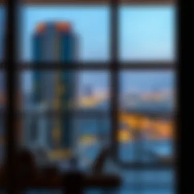 Luxury apartment balcony view in Dubai