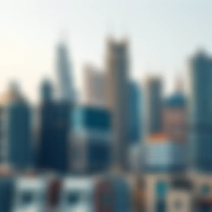 Dubai skyline showcasing various apartment styles