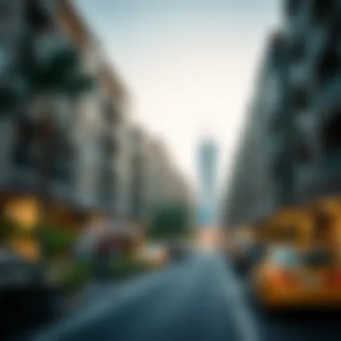 Vibrant neighborhood in Dubai