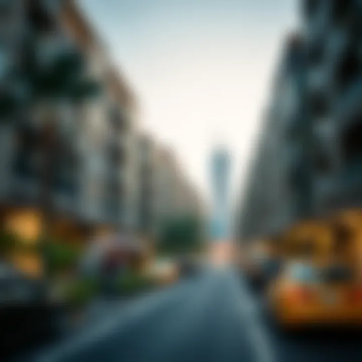 Vibrant neighborhood in Dubai