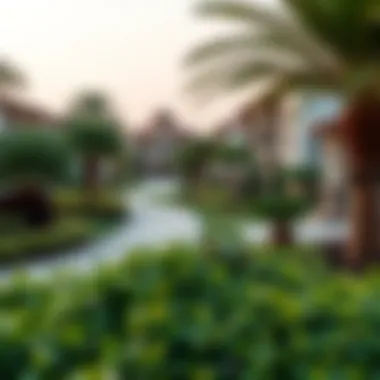 Lush landscaping surrounding Arabella 2 community