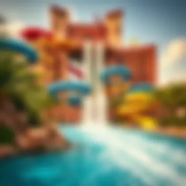 The Aquaventure Waterpark filled with thrilling slides and attractions
