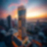 Aerial view of Azure Building showcasing its modern architecture