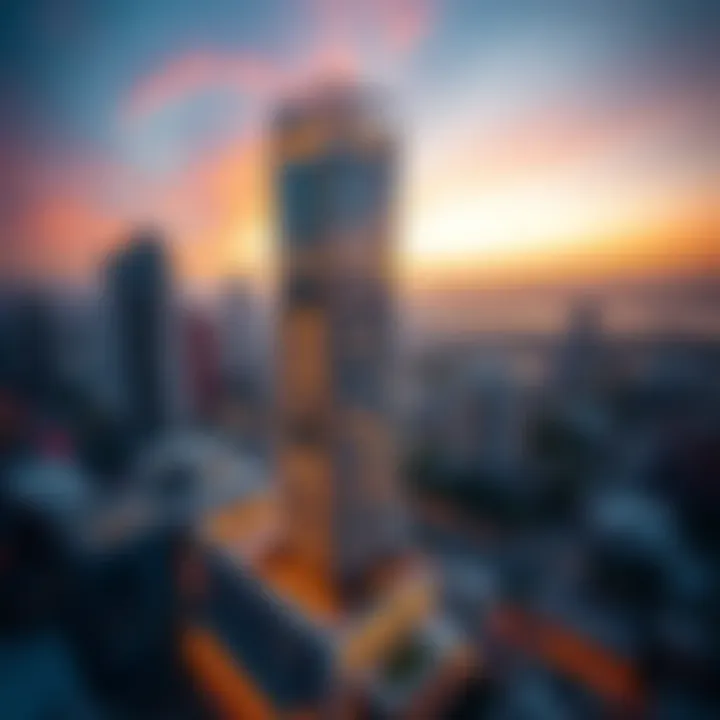 Aerial view of Azure Building showcasing its modern architecture