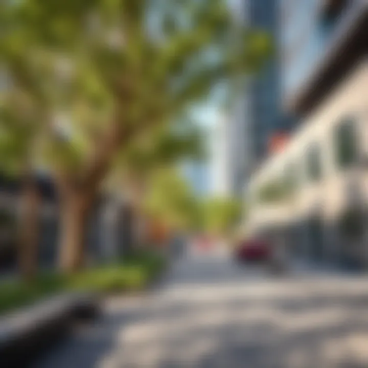 Surrounding area of Azure Building highlighting community amenities