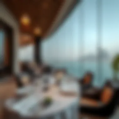 Luxurious dining setup with sea view