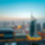 Modern Architectural Marvels in Abu Dhabi A panoramic view of Abu Dhabi's skyline showcasing modern architecture