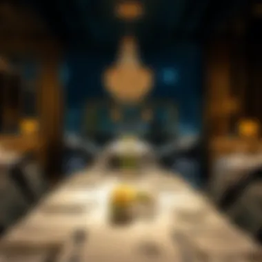 Exquisite dining setup at Cavalli Club with elegant table arrangements and fine dining elements