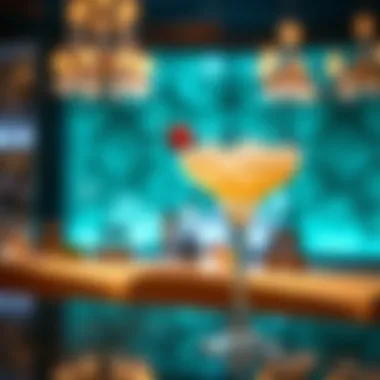 Artistic presentation of a signature cocktail served at Cavalli Club