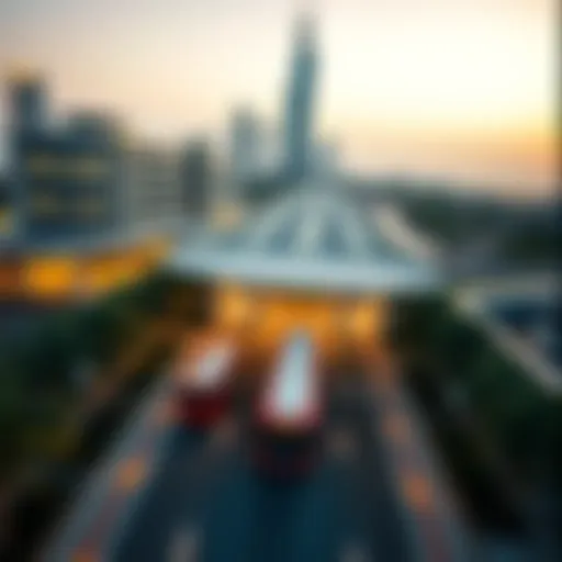 Aerial view of Centrepoint Metro Bus Station