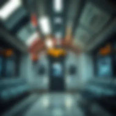 Interior view showcasing bus waiting area