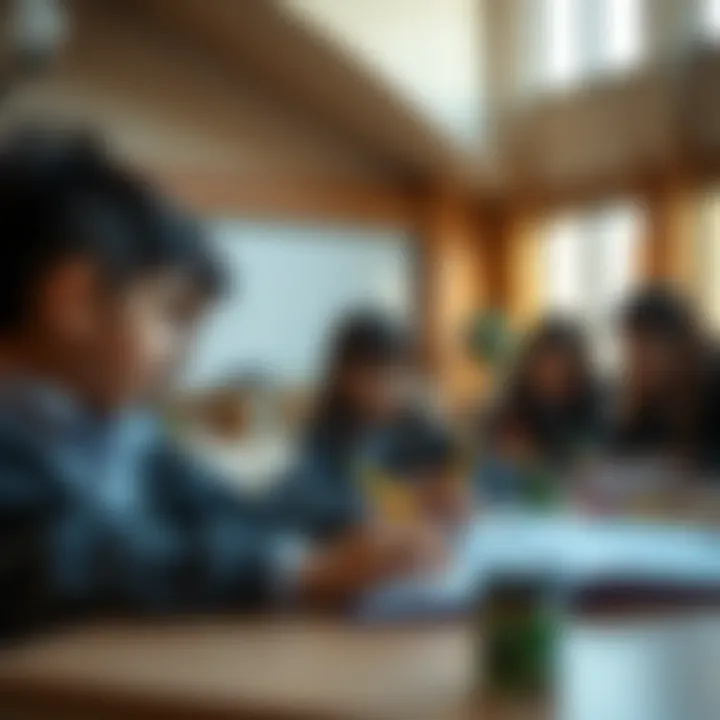 Students engaging in creative learning activities in an inspiring environment