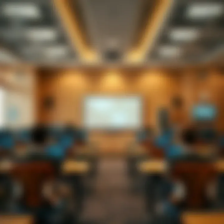 Luxurious classroom interior showcasing advanced educational tools