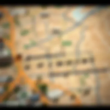 A map highlighting popular neighborhoods for renting in Dubai