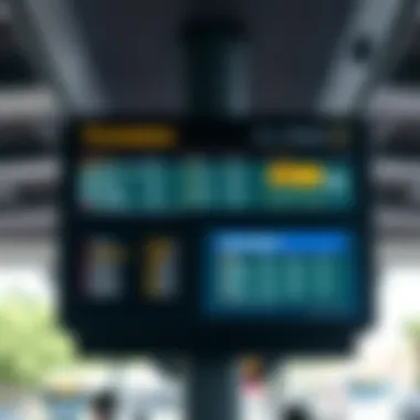 Bus schedule timetable display