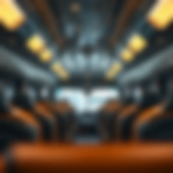 Interior of a modern bus