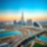 Scenic view of Abu Dhabi and Dubai skyline