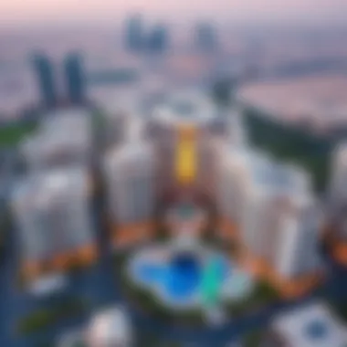 Aerial view of Park Horizon showcasing its stunning architecture