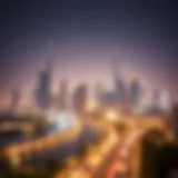 A scenic view of Dubai's skyline showcasing modern architecture and lifestyle