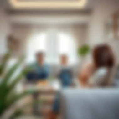 Happy family enjoying a tidy home