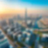 Aerial view of Daira Dubai showcasing modern skyscrapers and urban development