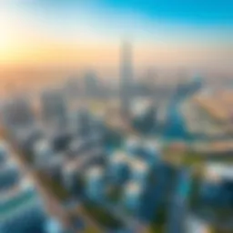 Aerial view of Daira Dubai showcasing modern skyscrapers and urban development