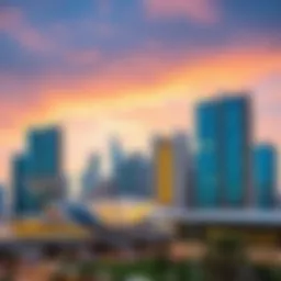 Vibrant skyline view of Damac Tecom showcasing modern architecture