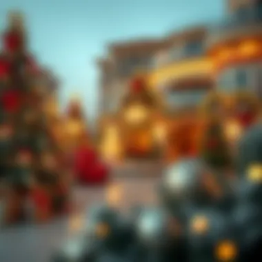 Luxurious property showcasing holiday-themed decorations