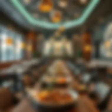 A vibrant and inviting restaurant in Al Khawaneej showcasing diverse cuisine