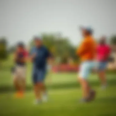 Golfers enjoying a sunny day on the course at Dubai Emirates Golf Club