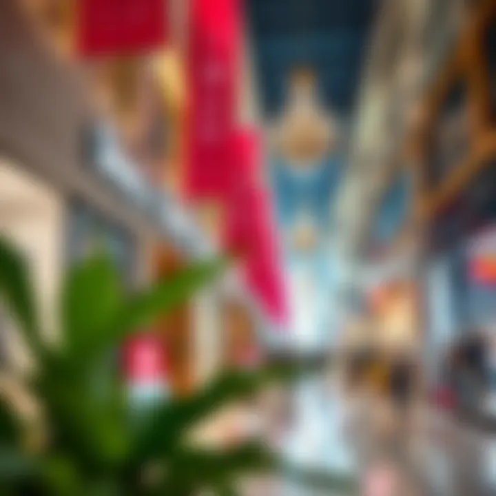 Vibrant shopping scene in Dubai Marina