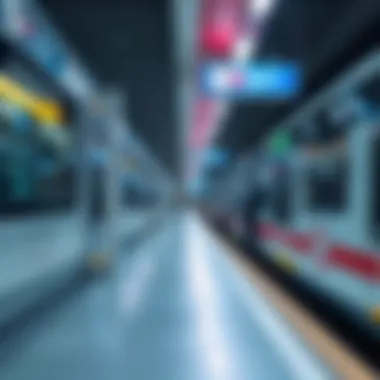 Commuters using the Dubai Metro during peak hours